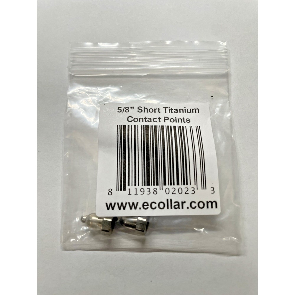 E collar technologies Titanium Hypo-Allergenic contact points Short 5/8" length